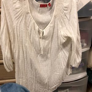 Cream sheer blouse